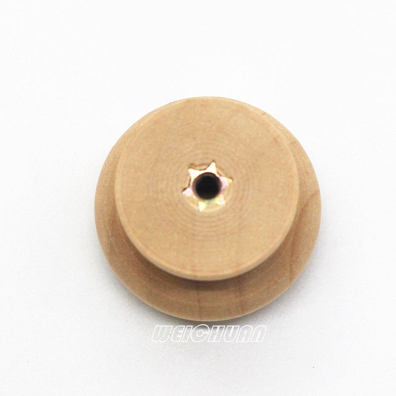 WEICHUAN 30-Pack Unfinished Solid Wood Knobs Pulls Handles - Round Natural Wooden Cabinet Knobs for Dresser Cabinet Wardrobe Cupboard and Furniture Drawer (Diameter: 1-3/8 Inches Height: 1 Inch) - Image 3